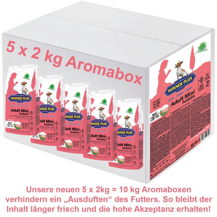 WINNER PLUS HOLISTIC Adult Mini 5 x 2 kg = 10 kg Aromabag - NEU