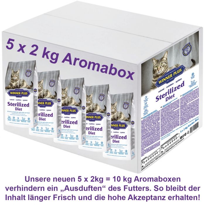 WINNER PLUS HEALTH LINE Sterilized Diet  5 x 2 kg = 10 kg Aromabag