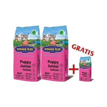 WINNER PLUS HOLISTIC "NEW" Puppy Junior 2 x 12 kg Sparpaket + 2kg Gratis