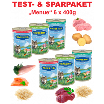 WP SUPER PREMIUM MENUE Testpaket MENUE, 6 Dosen a´ 400g