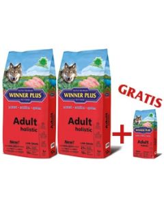 WINNER PLUS HOLISTIC "NEW" Adult 2 x 12 kg Sparpaket + 2kg Gratis
