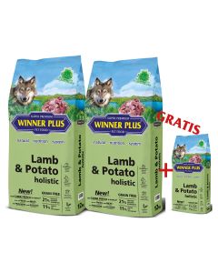 WINNER PLUS HOLISTIC "NEW" Lamb 100% & Potato 2 x 12 kg Sparpaket + 2kg Gratis