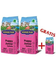 WINNER PLUS HOLISTIC "NEW" Puppy Junior 2 x 12 kg Sparpaket + 2kg Gratis
