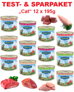 WP SUPER PREMIUM MENUE CAT Testpaket Katze, 12 Dosen a´ 195g
