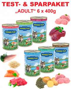WP SUPER PREMIUM MENUE Testpaket ADULT, 6 Dosen a´ 400 g