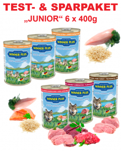 WP SUPER PREMIUM MENUE Testpaket JUNIOR, 6 Dosen a´ 400g
