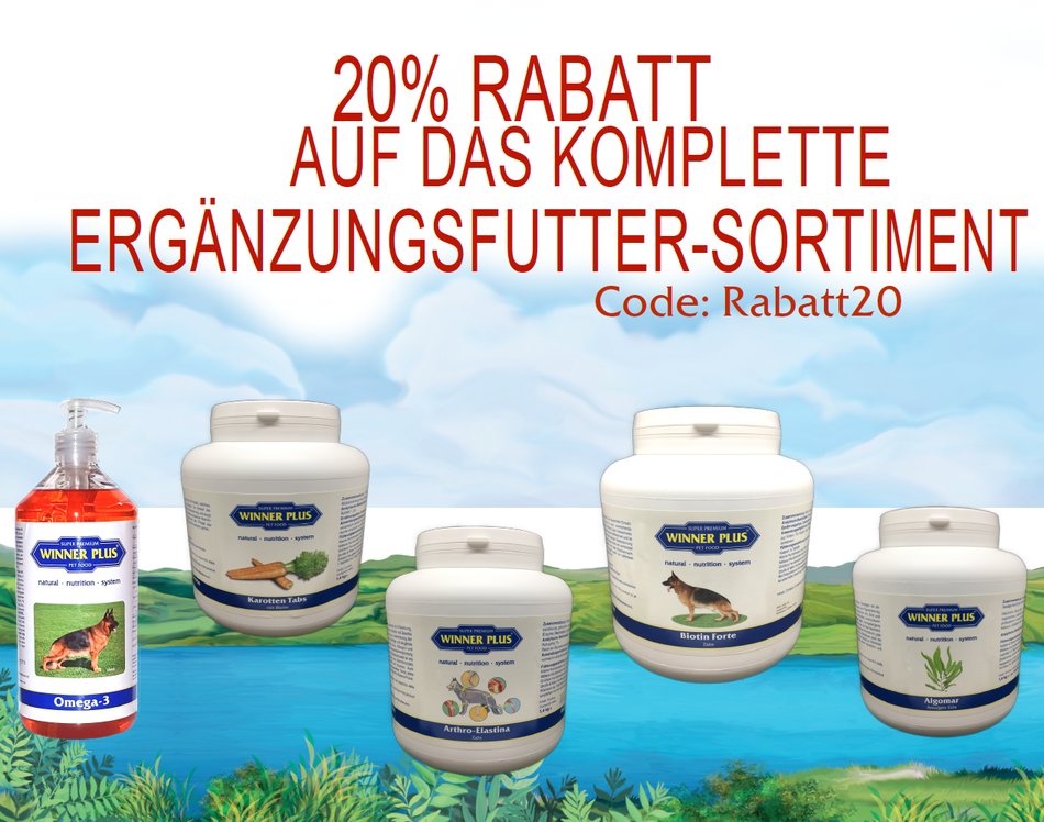 20% Rabatt auf Ergänzungsfutter